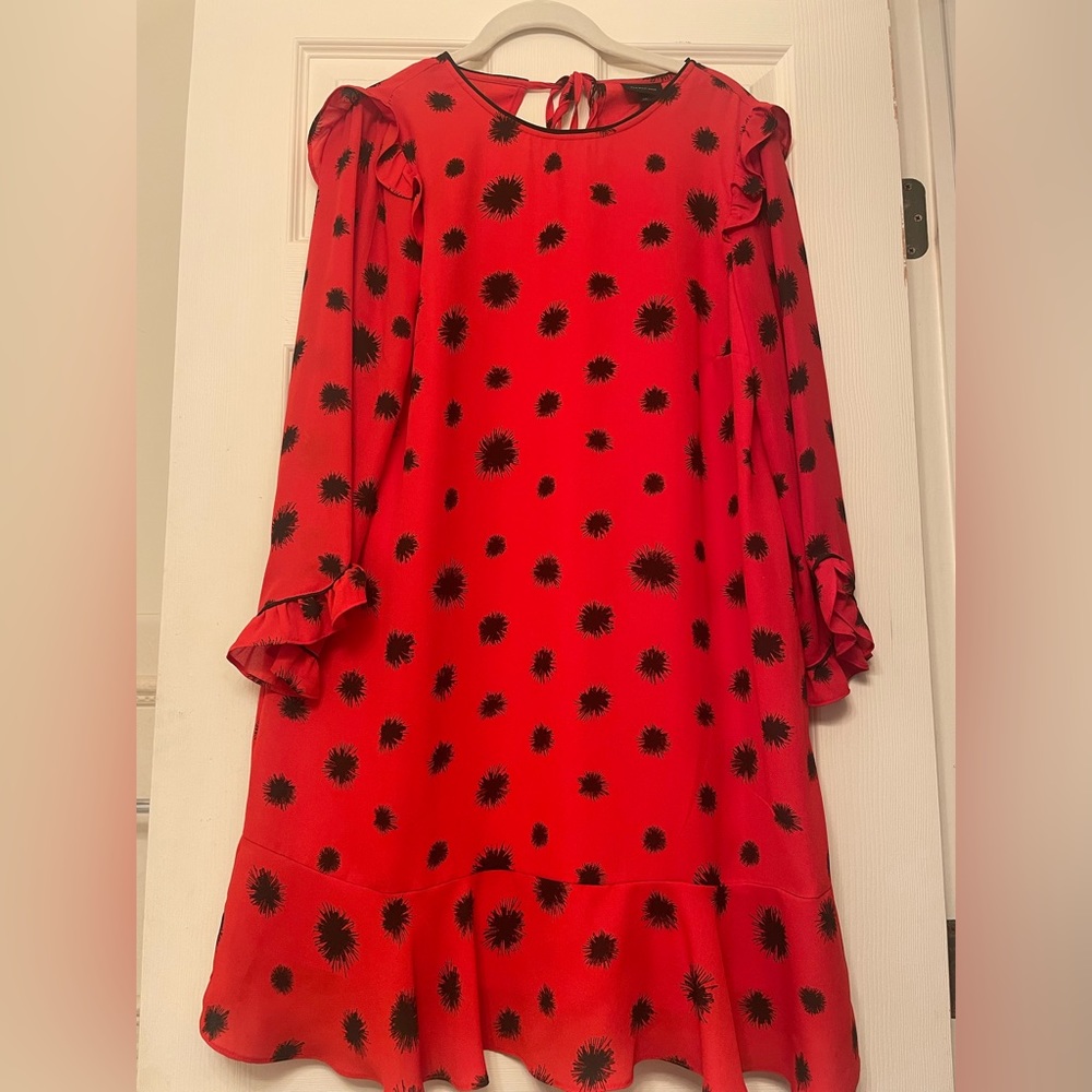 Red & Black Starburst Dress